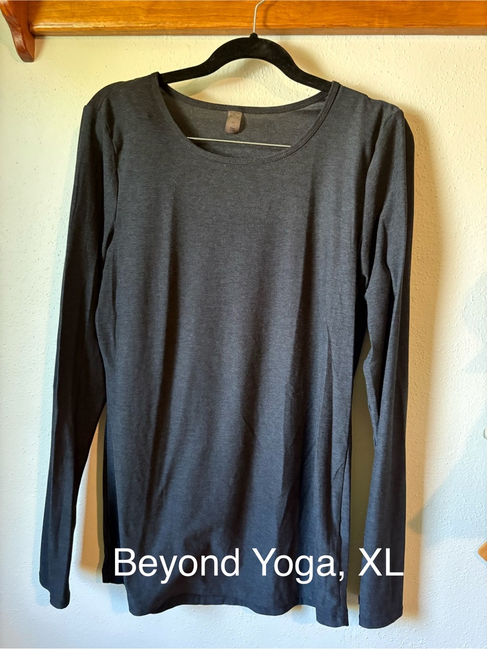 Beyond the Bump black space dye maternity top